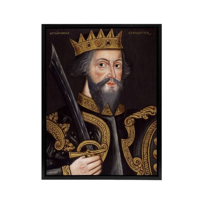 "Artery8 King William I Of England The Conqueror Framed Canvas Wall Art Print - Size: W12"" x H16""" - image 1