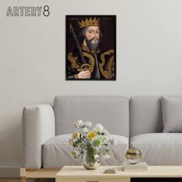 "Artery8 King William I Of England The Conqueror Framed Canvas Wall Art Print - Size: W12"" x H16""" - thumbnail 3