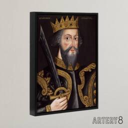 "Artery8 King William I Of England The Conqueror Framed Canvas Wall Art Print - Size: W12"" x H16""" - thumbnail 2