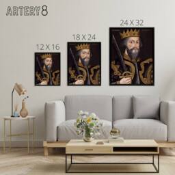 "Artery8 King William I Of England The Conqueror Framed Canvas Wall Art Print - Size: W12"" x H16""" - thumbnail 4