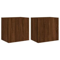Berkfield Home TV Wall Cabinets 2 pcs Brown Oak 40.5x30x40 cm Engineered Wood - thumbnail 2