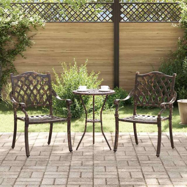 Berkfield Home Garden Chairs 2 pcs Bronze Cast Aluminium - image 1