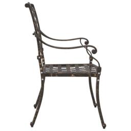 Berkfield Home Garden Chairs 2 pcs Bronze Cast Aluminium - thumbnail 5