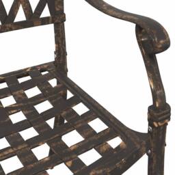 Berkfield Home Garden Chairs 2 pcs Bronze Cast Aluminium - thumbnail 8