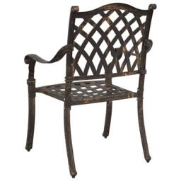 Berkfield Home Garden Chairs 2 pcs Bronze Cast Aluminium - thumbnail 6