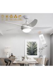 5-Blade LED Ceiling Fan with Light - thumbnail 3