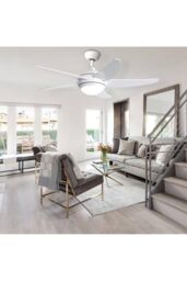 5-Blade LED Ceiling Fan with Light - thumbnail 4