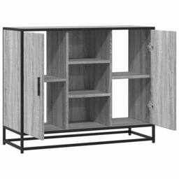 Berkfield Home Sideboard Grey Sonoma 92x35x76 cm Engineered Wood - Size: 92 x 35 x 76 cm - thumbnail 7