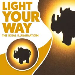 Marco Paul Rhino Wall Night Light Kids Safari Nursery Nightlight Children's Lamp Gift Xmas in White - thumbnail 5