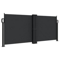 Berkfield Home Retractable Side Awning Black 100x1000 cm - thumbnail 2