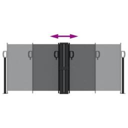 Berkfield Home Retractable Side Awning Black 100x1000 cm - thumbnail 5