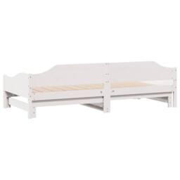 Berkfield Home Daybed with Trundle without Mattress White 90x200 cm Solid Wood - thumbnail 9