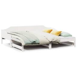 Berkfield Home Daybed with Trundle without Mattress White 90x200 cm Solid Wood