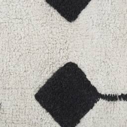 Wyld and Coco Runes Rug Off-White and Charcoal Cotton Geometric Tassels in White - Size: 140 cm x 200 cm - thumbnail 3