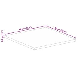 Berkfield Home Table Top 60x60x3.8 cm Square Solid Wood Acacia in Brown - thumbnail 9