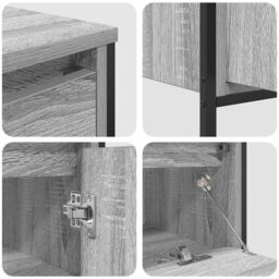Berkfield Home 3 Piece Bathroom Furniture Set Grey Sonoma Engineered Wood - thumbnail 8