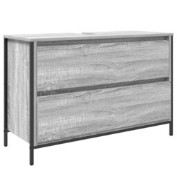 Berkfield Home 3 Piece Bathroom Furniture Set Grey Sonoma Engineered Wood - thumbnail 6