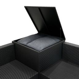 Monstershop Rattan Modular 6 Piece Furniture Set - Black - thumbnail 9