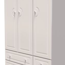 Ready Assembled 2 U Stratford Tall Triple 2 Drawer + Drawer Wardrobe (Ready Assembled) in Taupe - thumbnail 4
