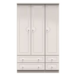 Ready Assembled 2 U Stratford Tall Triple 2 Drawer + Drawer Wardrobe (Ready Assembled) in Taupe - thumbnail 1