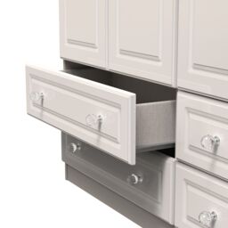 Ready Assembled 2 U Stratford Tall Triple 2 Drawer + Drawer Wardrobe (Ready Assembled) in Taupe - thumbnail 7