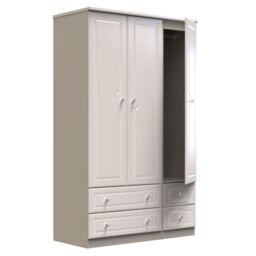 Ready Assembled 2 U Stratford Tall Triple 2 Drawer + Drawer Wardrobe (Ready Assembled) in Taupe - thumbnail 6