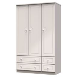 Ready Assembled 2 U Stratford Tall Triple 2 Drawer + Drawer Wardrobe (Ready Assembled) in Taupe - thumbnail 3