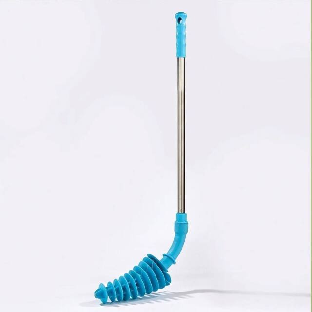 Coopers of Stortford Flexi Toilet Plunger With Extra-Long Handle in Blue - image 1