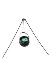 Living and Home Halloween Witch Cauldron on Tripod with Light Strip in Black - thumbnail 4
