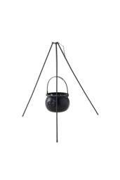 Living and Home Halloween Witch Cauldron on Tripod with Light Strip in Black - thumbnail 2