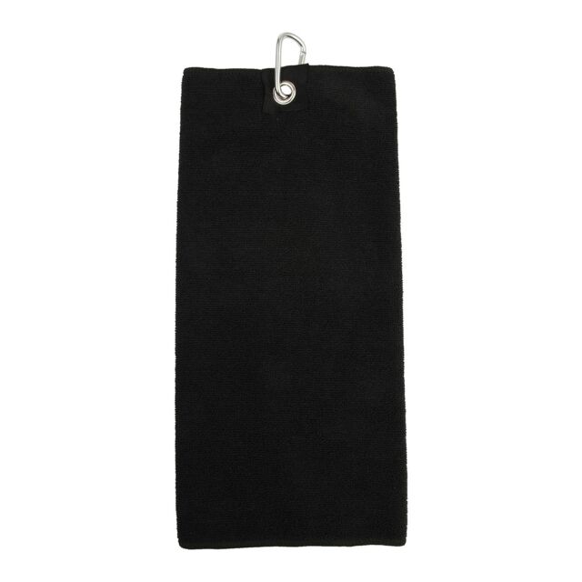 Towel City Microfibre Golf Towel in Black - image 1