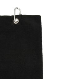 Towel City Microfibre Golf Towel in Black - thumbnail 2