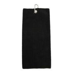 Towel City Microfibre Golf Towel in Black