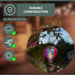 Marco Paul Mini Solar Hanging Hot Air Balloon Garden Light - thumbnail 4