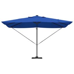 Berkfield Home Cantilever Roma Parasol with LEDs Azure Blue 352x251x265 cm Aluminium - Size: 352 x 251 x 265 cm - thumbnail 5