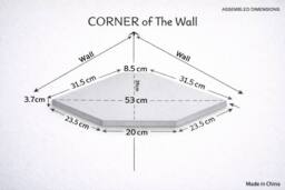 SPOT ON DEALZ Corner Floating Shelves White Wall Shelf Wooden Small Corner Shelf - thumbnail 4