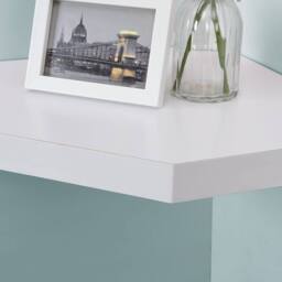 SPOT ON DEALZ Corner Floating Shelves White Wall Shelf Wooden Small Corner Shelf - thumbnail 3
