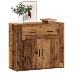 Berkfield Home Sideboard Old Wood 80x33x70 cm Engineered Wood in Brown - Size: 80 x 33 x 70 cm - thumbnail 1