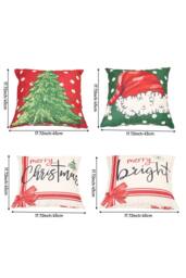 Living and Home Christmas Themed Decorative Pillow Case with Festive Motifs - thumbnail 7