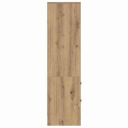 Berkfield Home Elegant Artisan Oak Shelving Unit Artisan Oak Engineered wood Medium in Brown - thumbnail 7