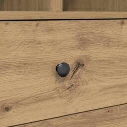 Berkfield Home Elegant Artisan Oak Shelving Unit Artisan Oak Engineered wood Medium in Brown - thumbnail 9