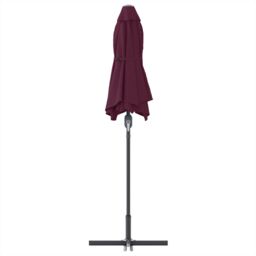 Berkfield Home Garden Parasol Folding Bordeaux red 380 x 196 x 235 cm - thumbnail 7