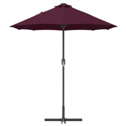 Berkfield Home Garden Parasol Folding Bordeaux red 380 x 196 x 235 cm - thumbnail 6