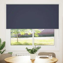 Berkfield Home Roller Blind Blackout Marine 165x150 cm Fabric Width 161.6 cm Polyester in Blue - thumbnail 2