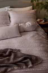 Murmur 'Dottie' Cotton Duvet Cover in Pale Lilac - Size: Single - thumbnail 2