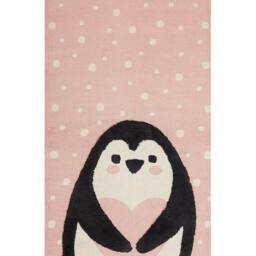 Wyld and Coco Pink Penguin Kids Area Rug 80 x 150 cm Low Pile - Size: 80 cm x 150 cm - thumbnail 2