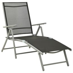 Berkfield Home 3 Piece Garden Lounge Set Textilene & Aluminium Silver in Black - thumbnail 3