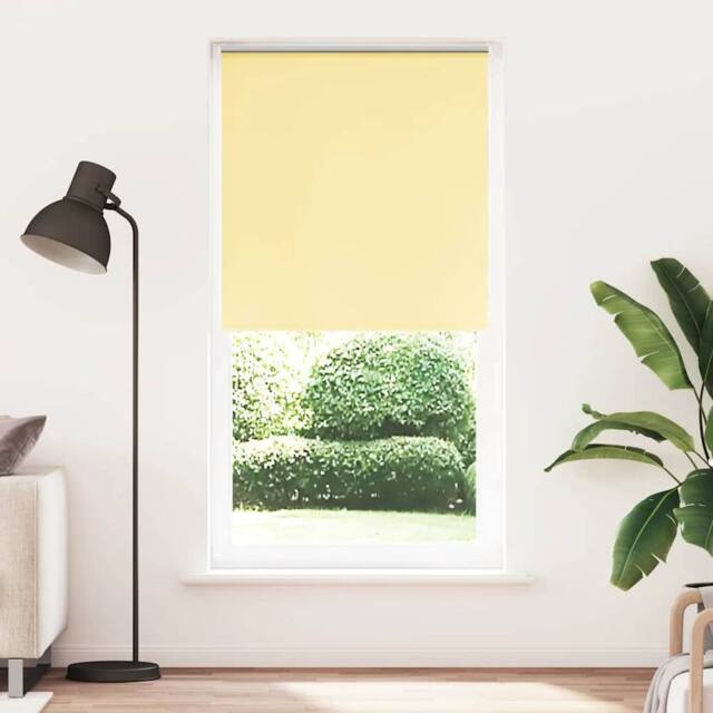 Berkfield Home Roller Blind Blackout Coffee 150x230 cm Fabric Width 146.6 cm Pol… in Yellow - image 1