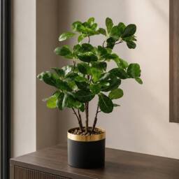 Leaf 60cm Artificial Tropical Bonsai Ficus Tree Premium in Green - thumbnail 1