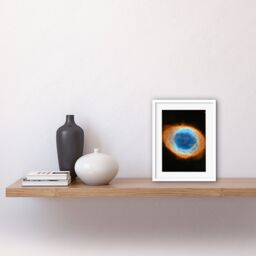 Artery8 Wall Art Print Hubble Space Astronomy Planetary Nebula Ring Blue Red Dying Star Formation Celestial Doughnut Of Gas & Matter Artwork Framed - thumbnail 2